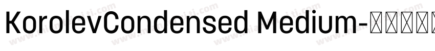 KorolevCondensed Medium字体转换